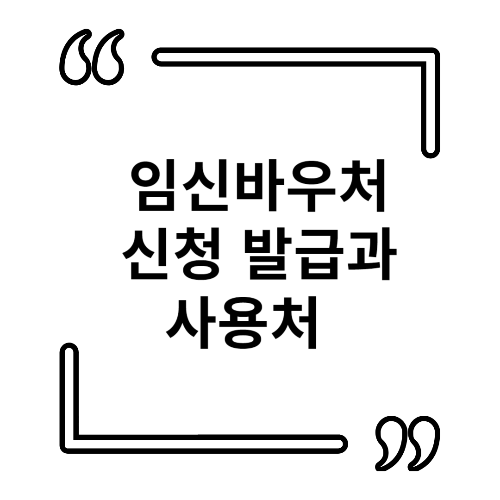 임산부 출산 혜택 임신바우처 신청 방법 및 사용처