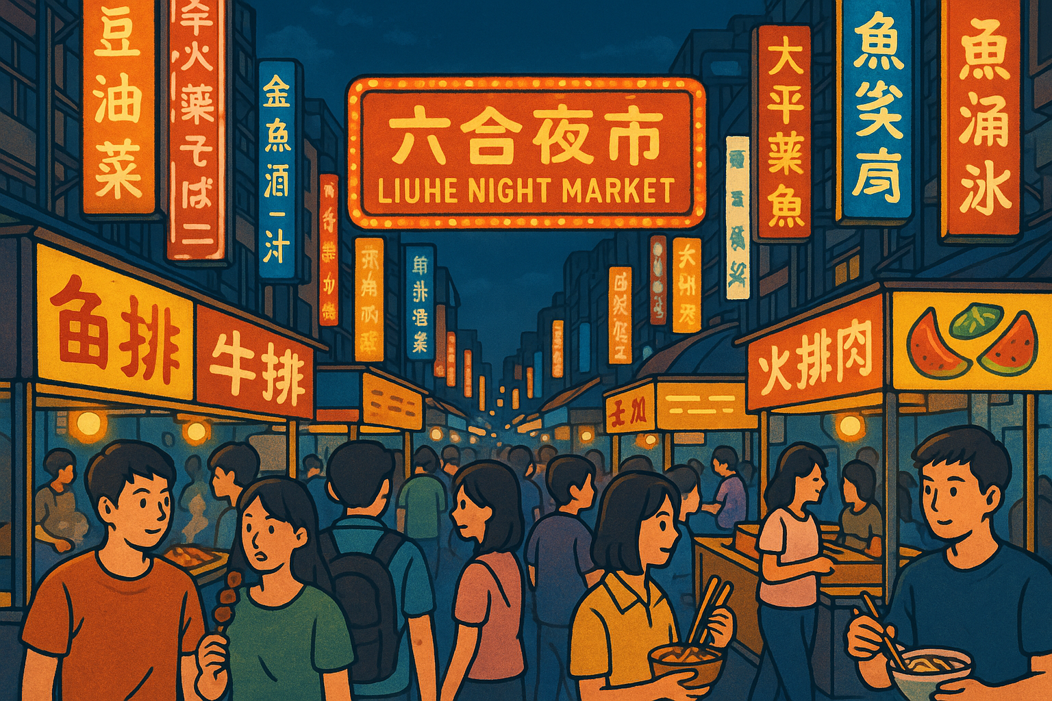 리우허 야시장 관련 이미지