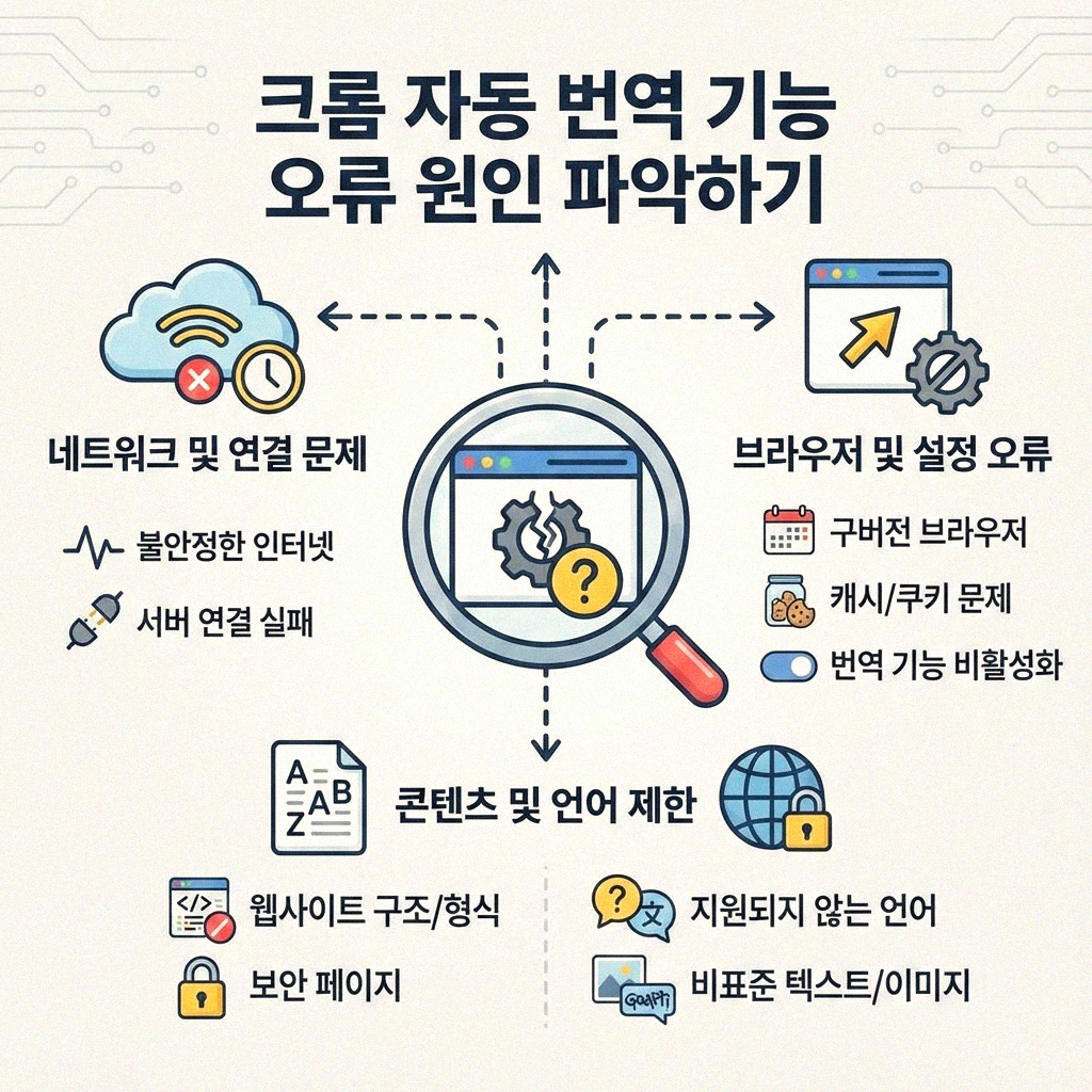 크롬 자동 번역 안될 때 해결 방법 알아보기