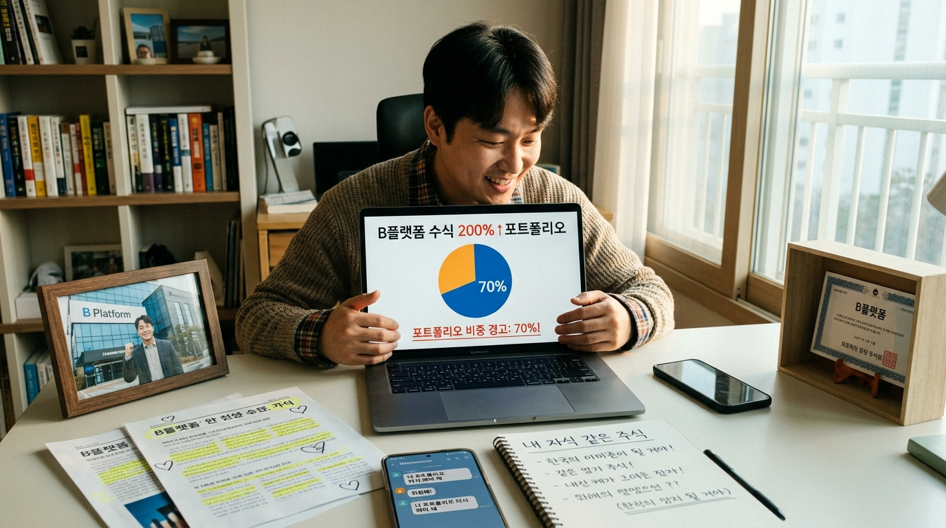 한 종목 사랑에 빠진 과도 집중 장면