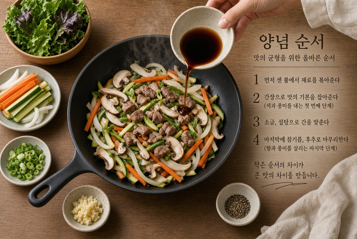 싱거운 반찬의 진짜 원인, 간을 맞추는 순서가 모든 것을 결정한다