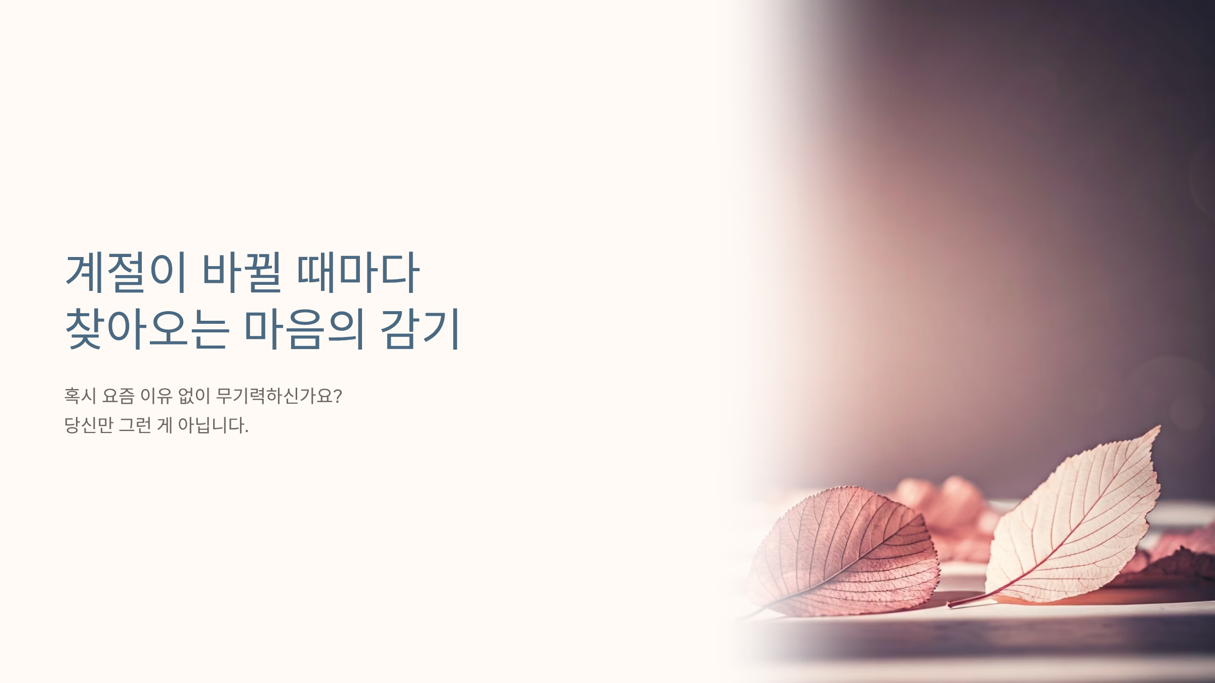 계절성 우울증 이겨내는 법, 햇빛부터 생활습관까지 🌤️