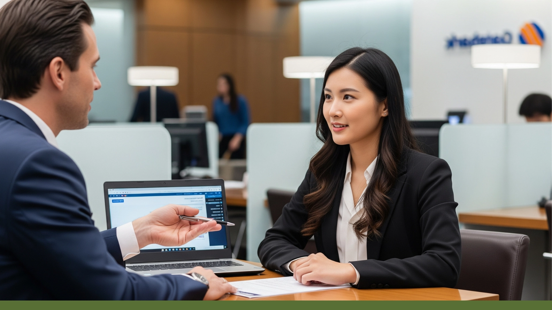 은행 상담 받는 사람