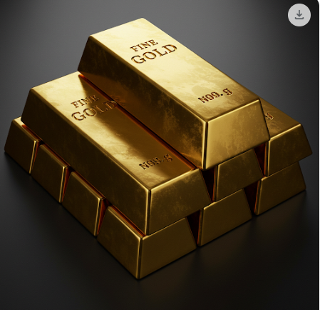 여러층으로 쌓인 골드바