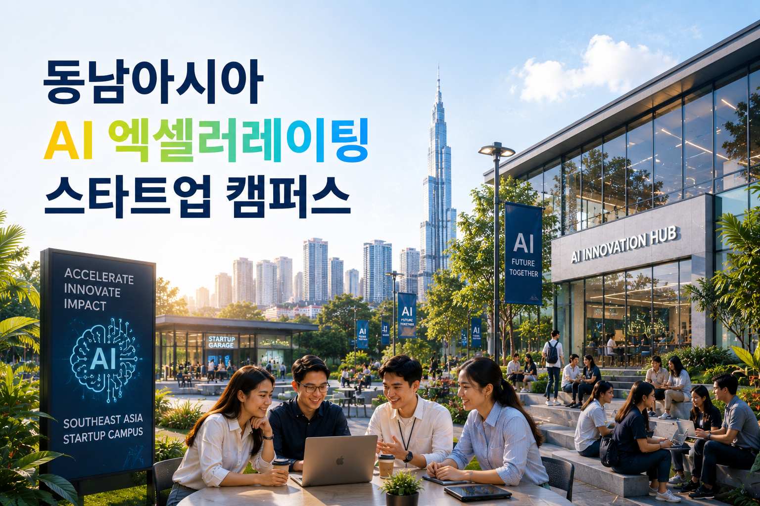 본 이미지는 구글이 동남아시아 AI 스타트업 캠퍼스를 의미합니다 (참고용 이미지)