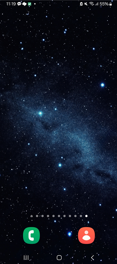 방법 1: 첫화면에서 빈 공간 길게 누르기