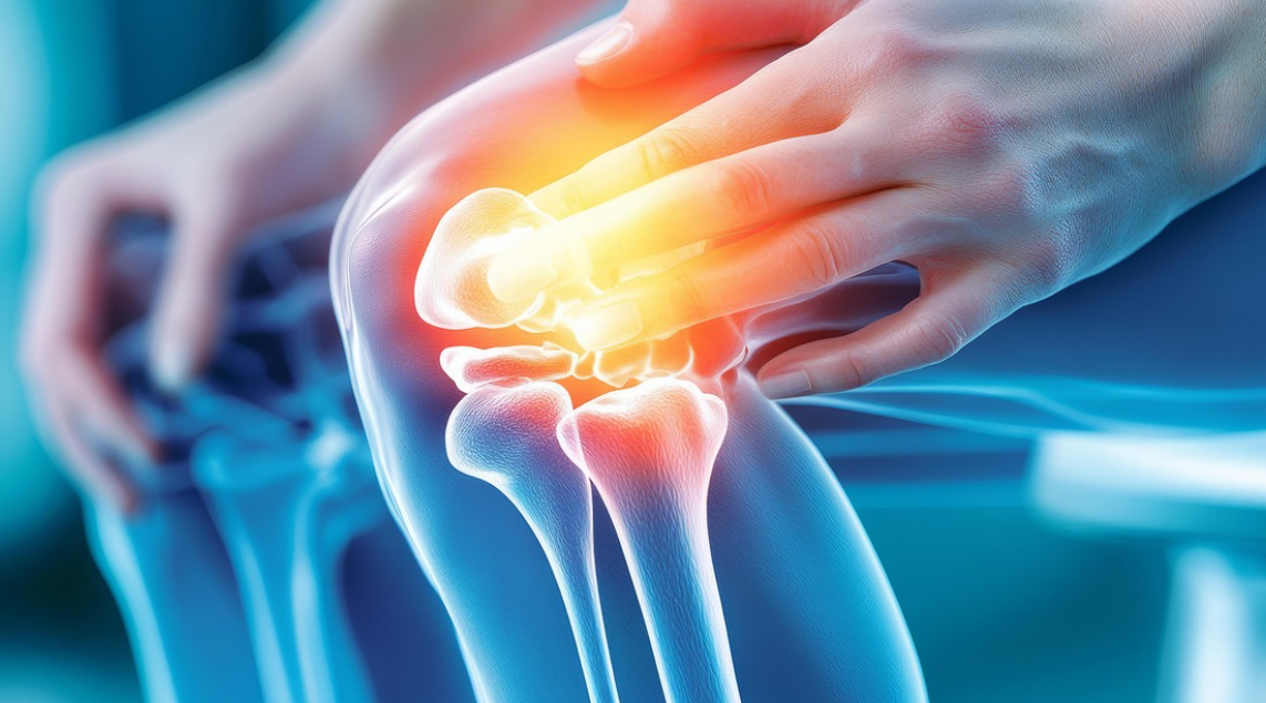 무릎통증으로 아파하는 사람