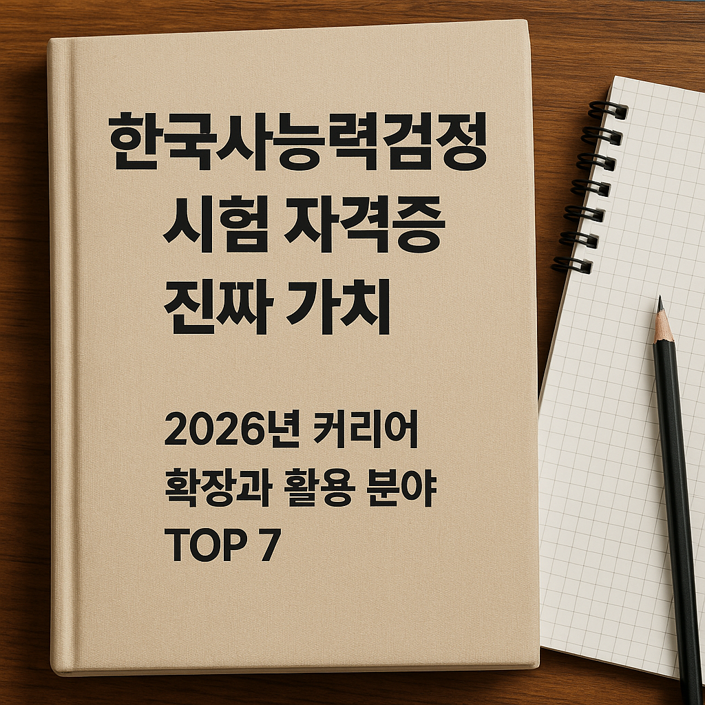 한국사능력검정시험 자격증의 진짜 가치｜2026년 커리어 확장과 활용 분야 TOP 7
