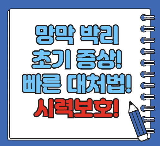 망막 박리 초기 증상과 빠른 대처법 확인