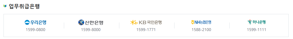 취급 은행