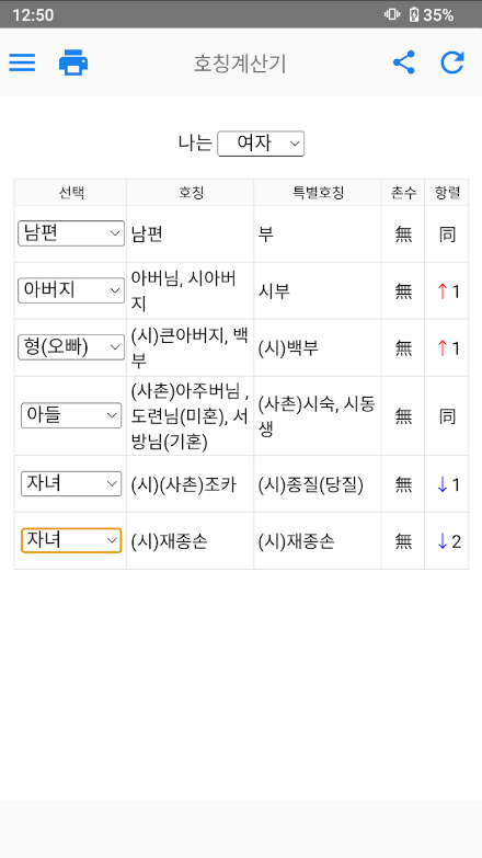 가족 촌수 계산기 어플, 처가와 시댁 친척 호칭 관계 알아보기
