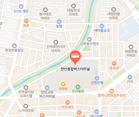 천안종합버스터미널 위치-지도