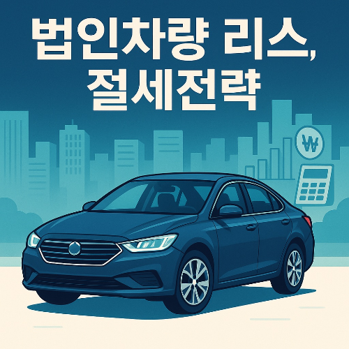 법인차량 리스 절세전략