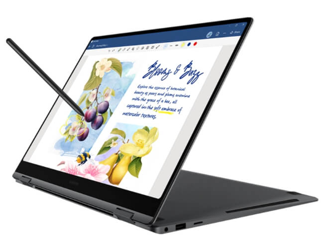 노트북 화면에 있는 그림을 펜으로 터치