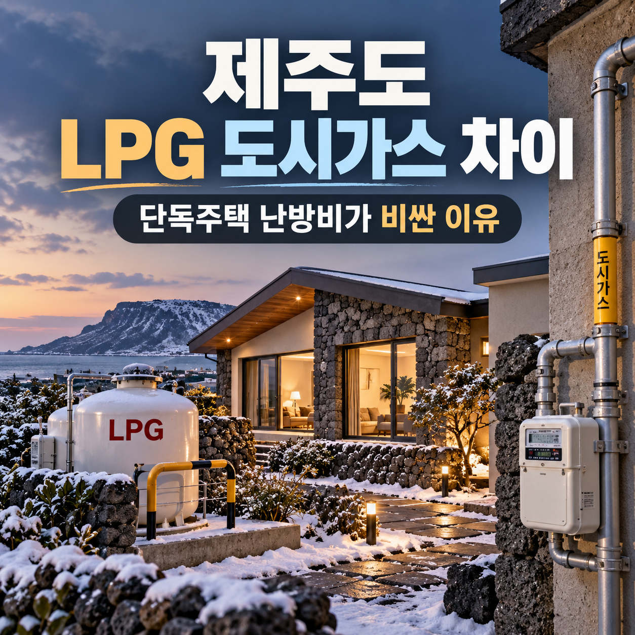 제주도 LPG 도시가스 차이