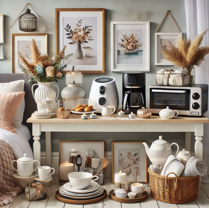 신혼부부를 위한 웨딩 레지스트리 테이블 관련 일러스트