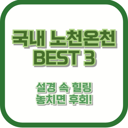 국내 노천온천 BEST 3 &ndash; 설경 속 힐링, 놓치면 후회!