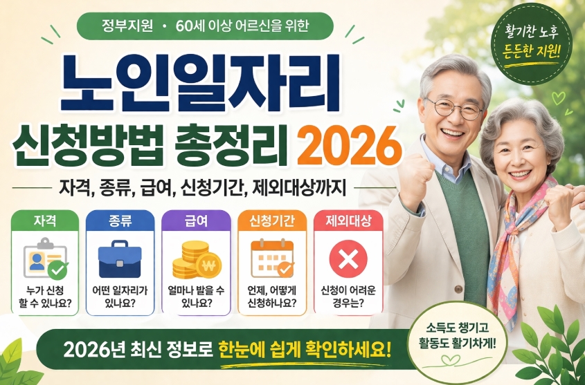 노인일자리 신청방법 총정리 2026