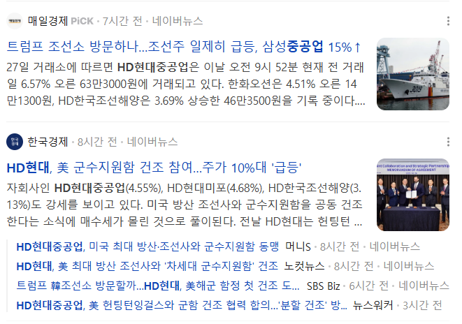 HD현대중공업 트럼프
