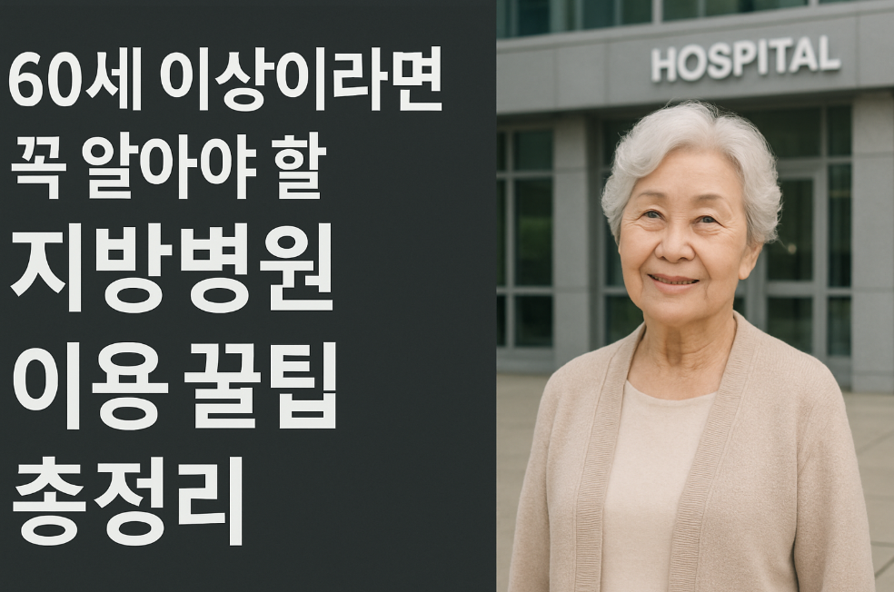 60세 이상이라면 꼭 알아야 할 지방병원 이용 꿀팁 총정리