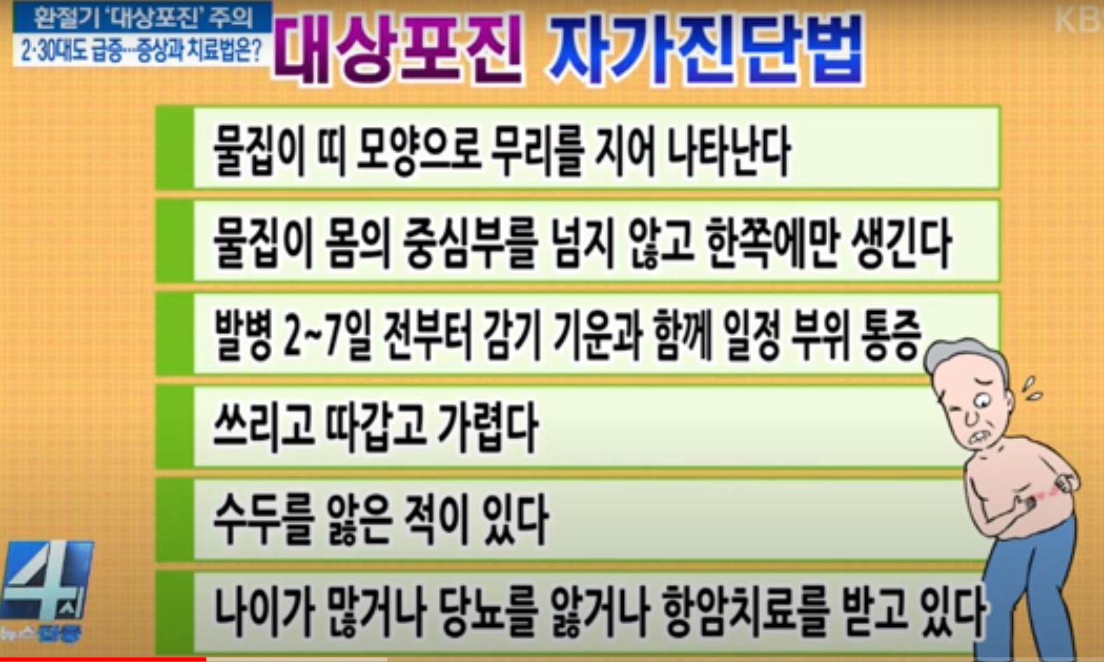 대상포진 자가진단 방법