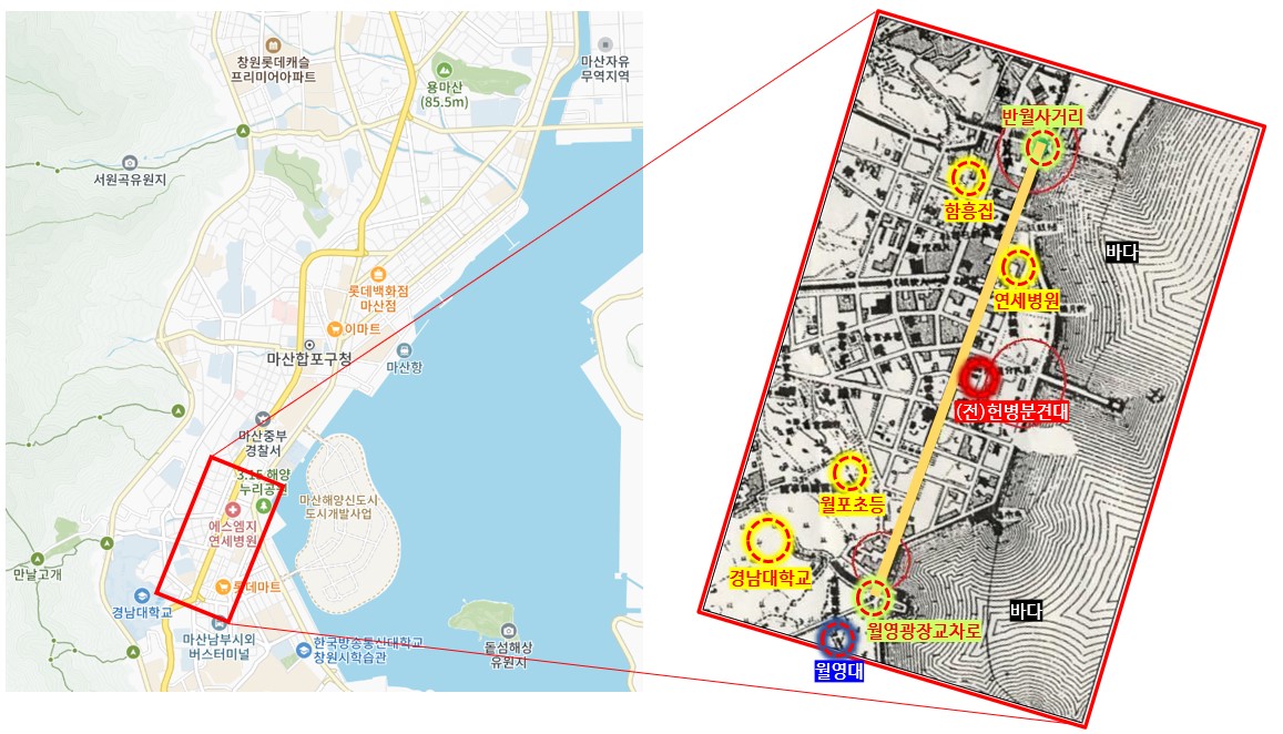 1916년 제작된 조계지 조성 당시 지도