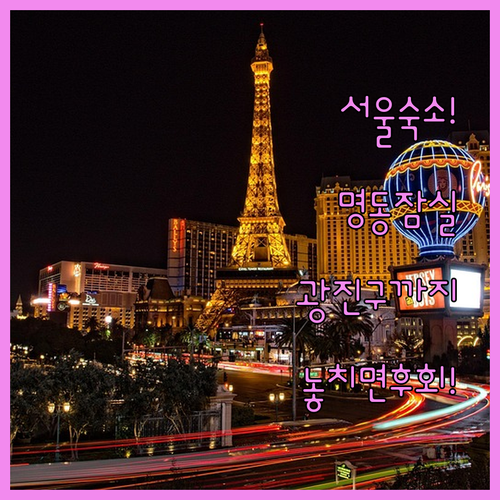 명동 잠실 광진구 서울 숙소 베스트 ..