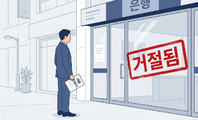 *은행에 대출서류냈는데 거절* 내용의 이미지