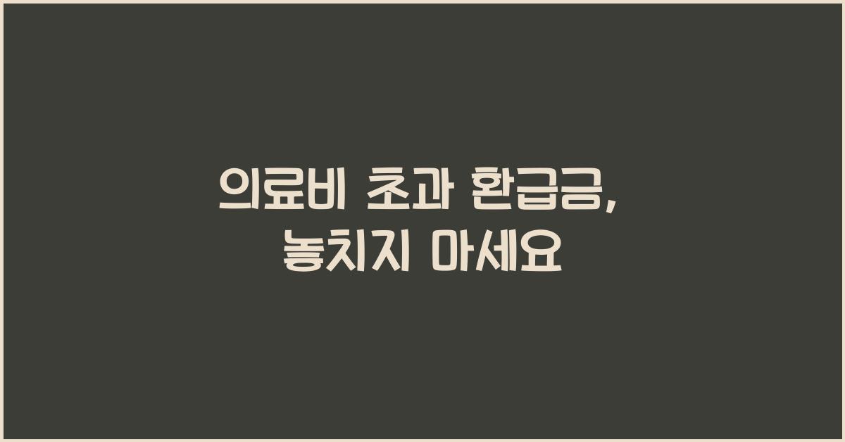 의료비 초과 환급금