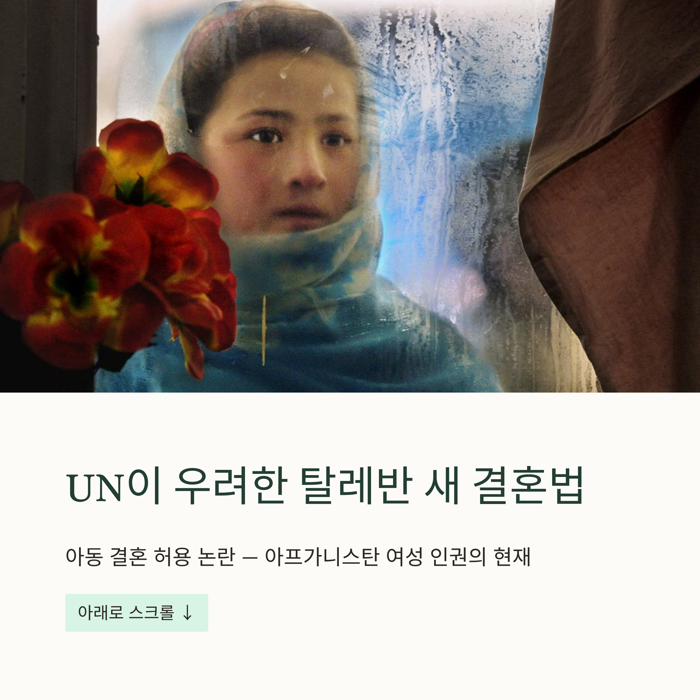UN이 우려한 탈레반 새 결혼법