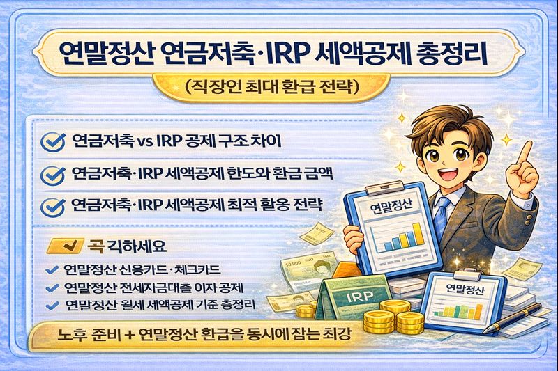 연말정산 연금저축&middot;IRP 세액공제 총정리(직장인 최대 환급 전략)