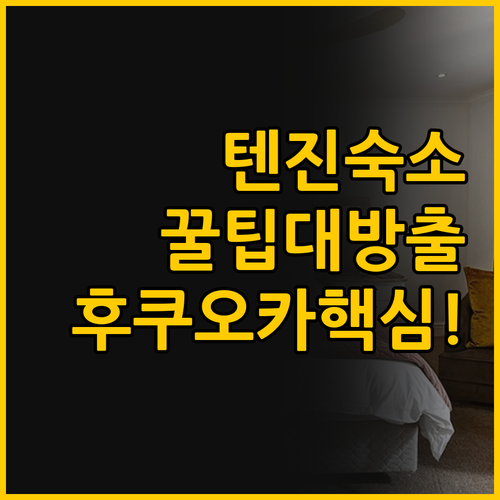 후쿠오카 텐진 숙소 고민이라면 이 세..