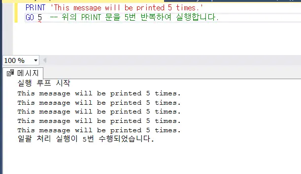 sql server go