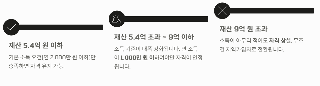 건강보험 피부양자 자격조건