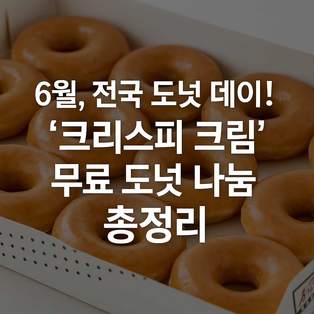 6월 도넛데이 기념, 무료 도넛 총정리