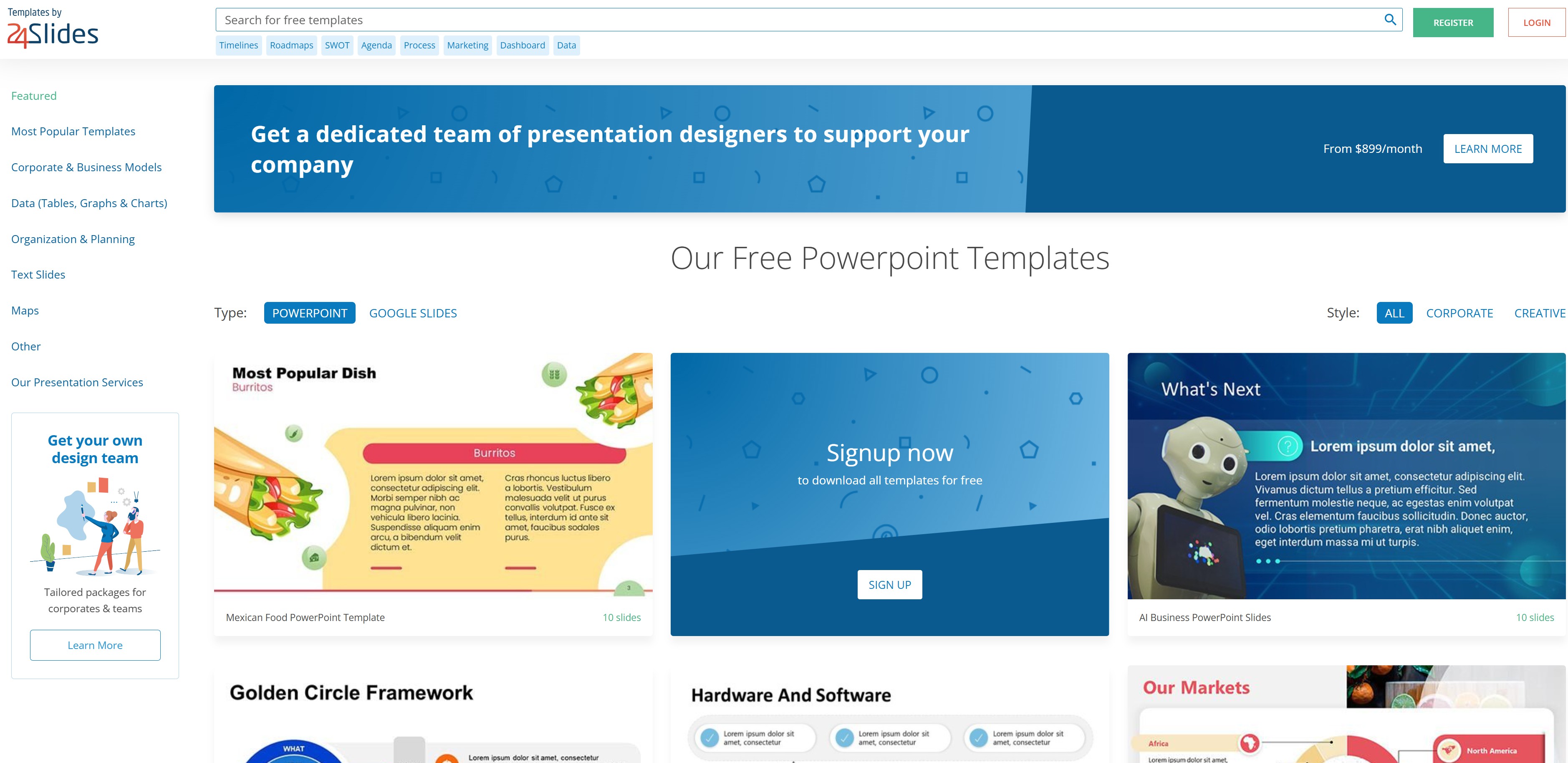 無料PPTテンプレートサイト - 8. 24Slides
