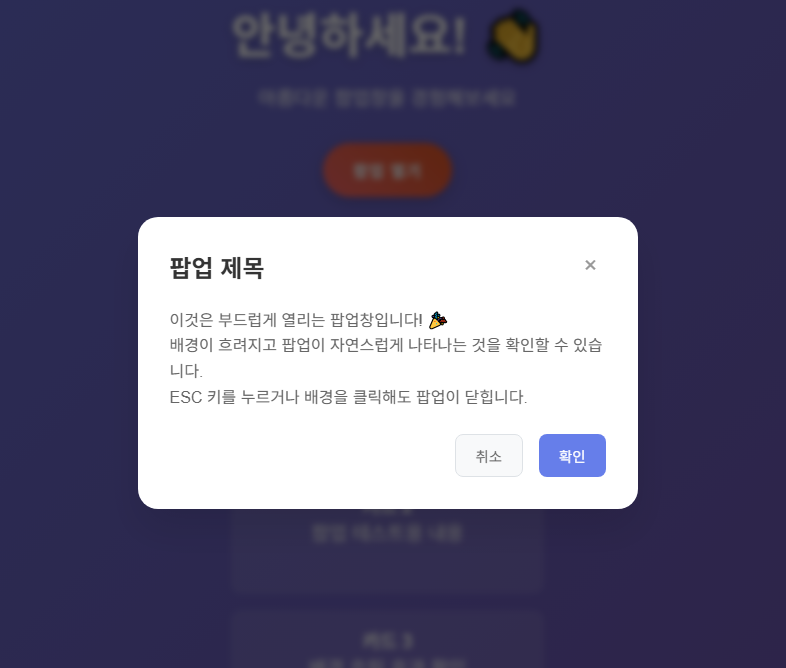 팝업 화면 예시 이미지