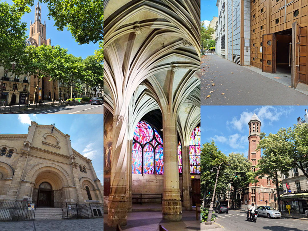 파리에서 조용히 머물기 좋은 성당 5곳 모음 이미지, 생세브랭 성당부터 몰리토르 성당까지 한눈에 보기