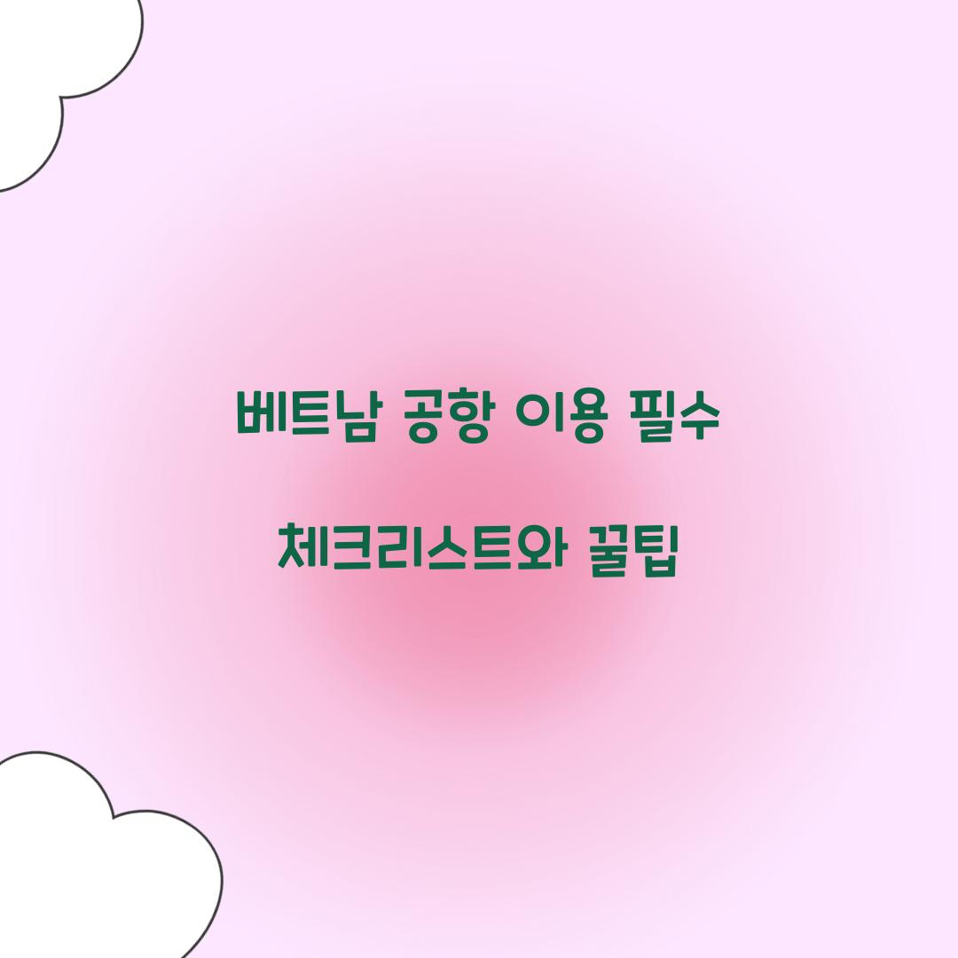 베트남 공항 이용