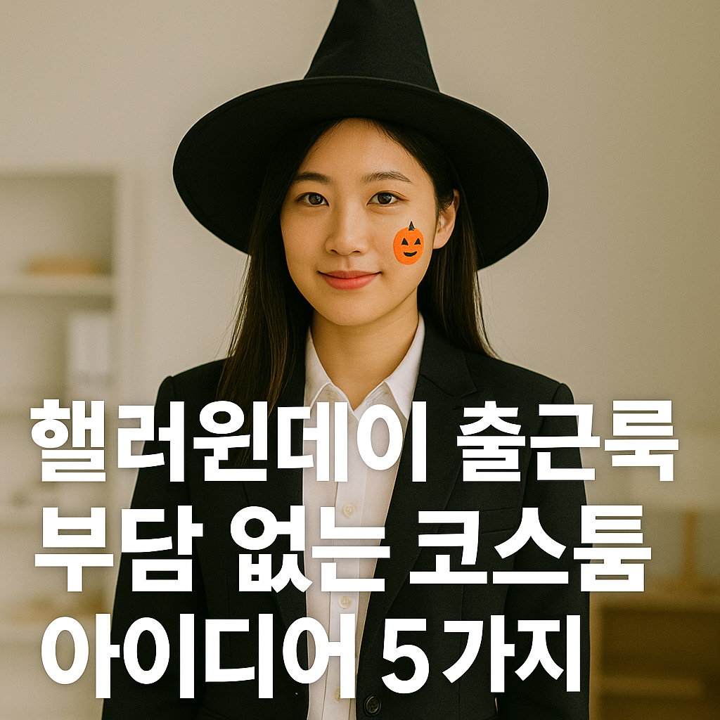 핼러윈데이 출근룩? 부담 없는 코스튬 아이디어 5가지