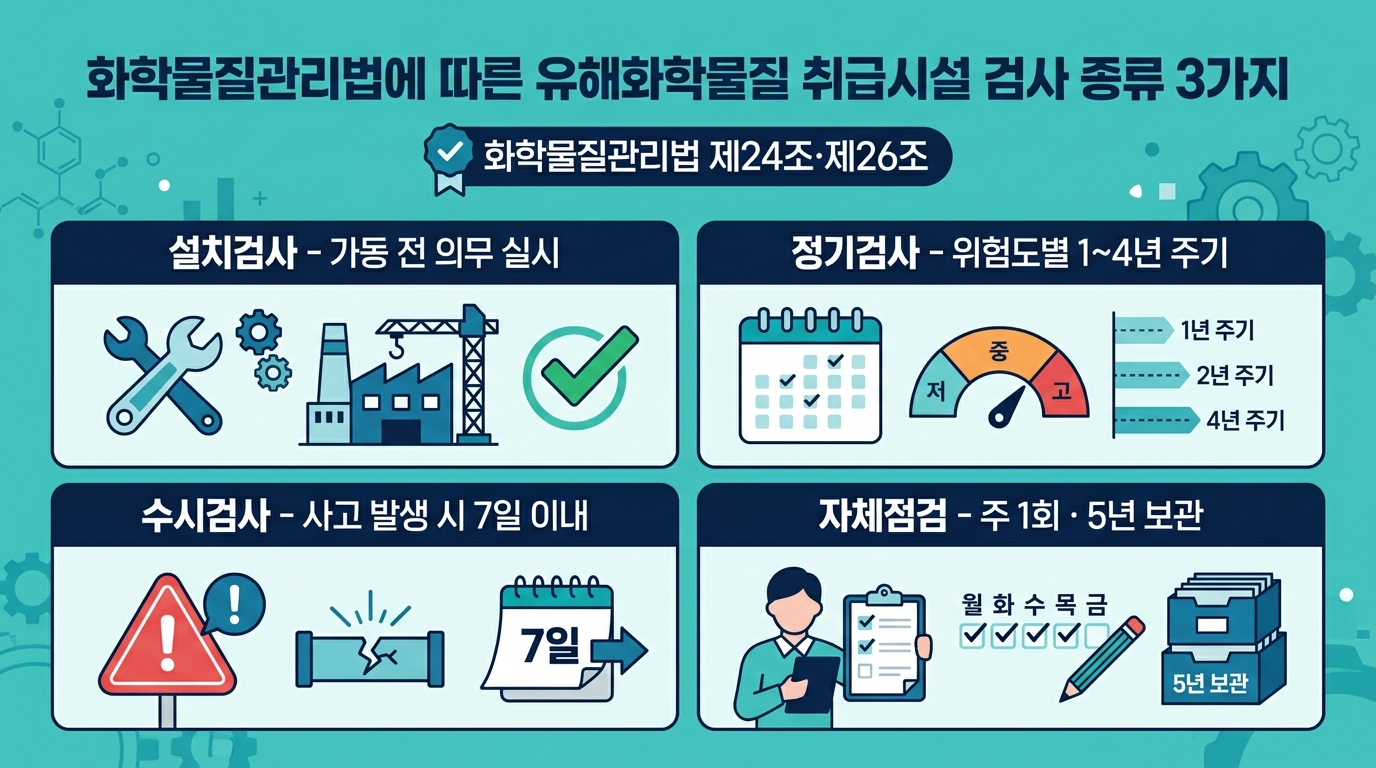 화관법 취급시설 3가지 검사 인포그래픽
