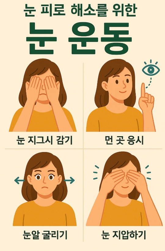 눈 피로 해소를 위한 눈 운동