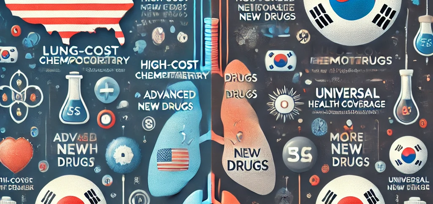 미국과 한국 폐암 항암제