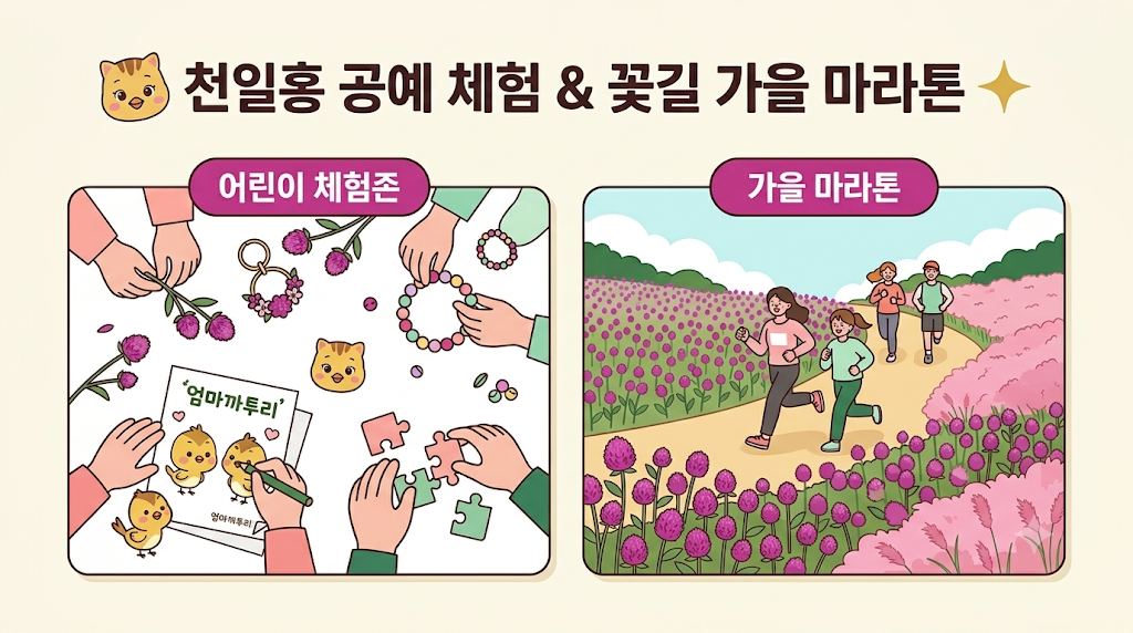 체험 존과 마라톤 행사