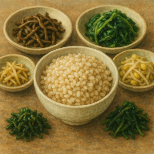 현미밥-나물-식단