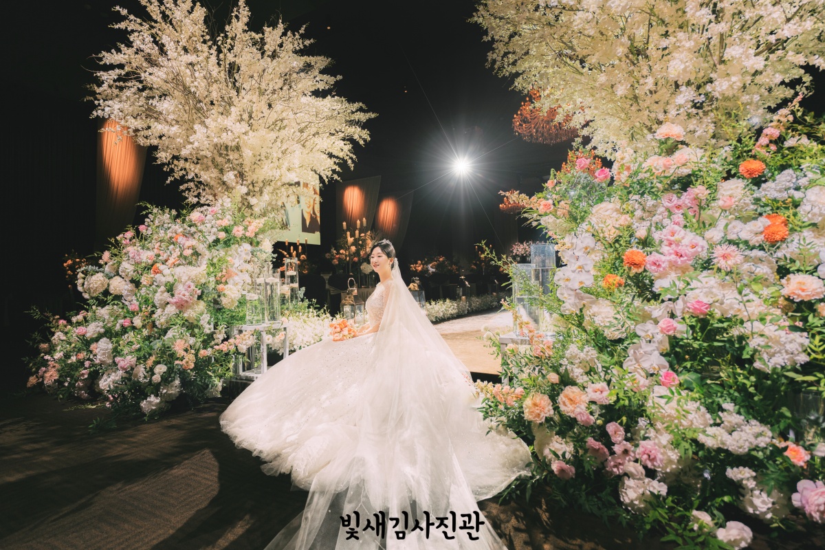 mj컨벤션 다이너스티홀 서브스냅 신부 연출