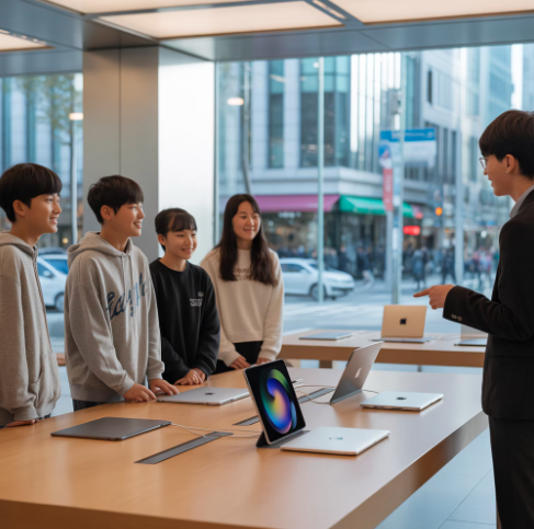 애플 교육 할인 스토어 오프라인 구매과정 이미지