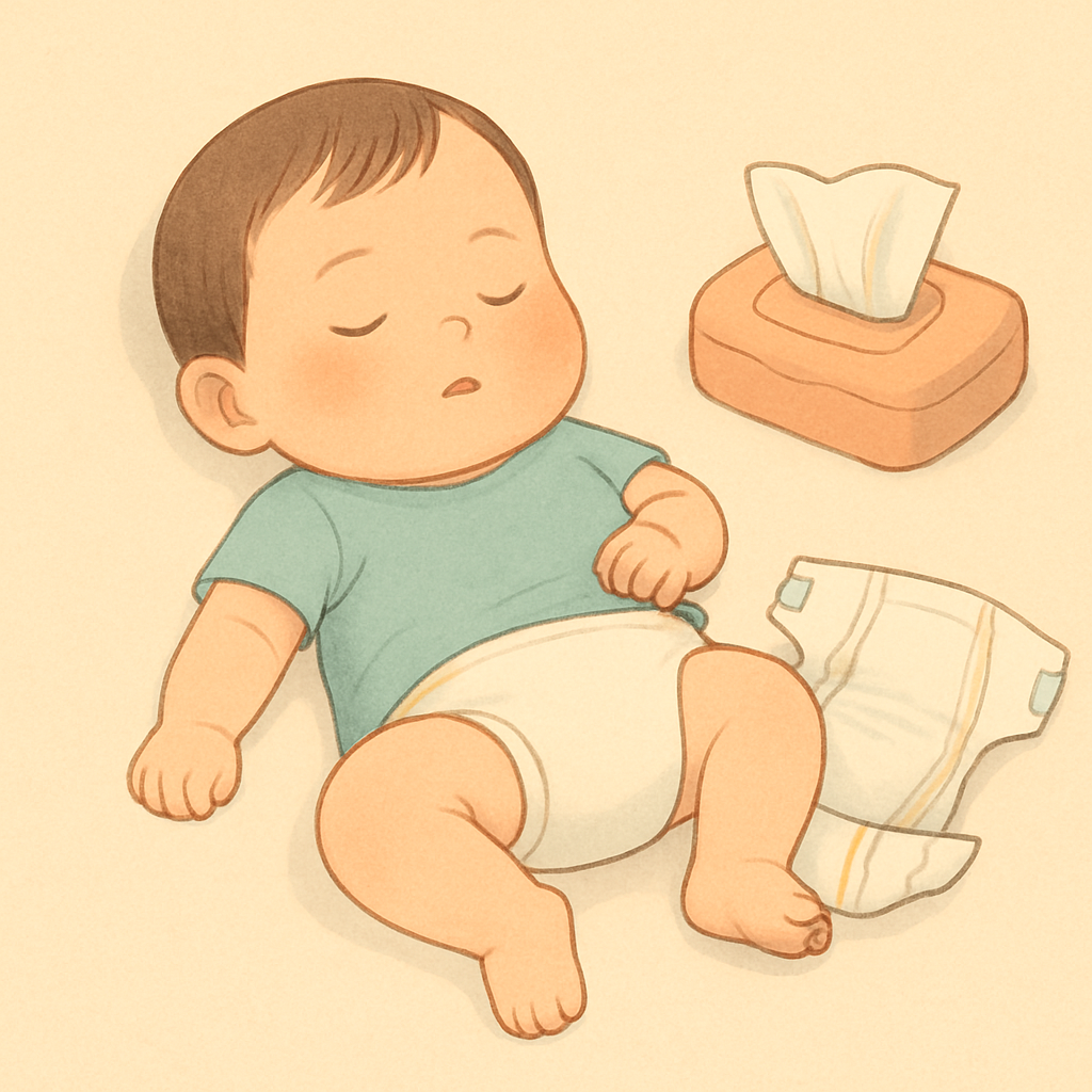 신생아 기저귀 대소변 사진