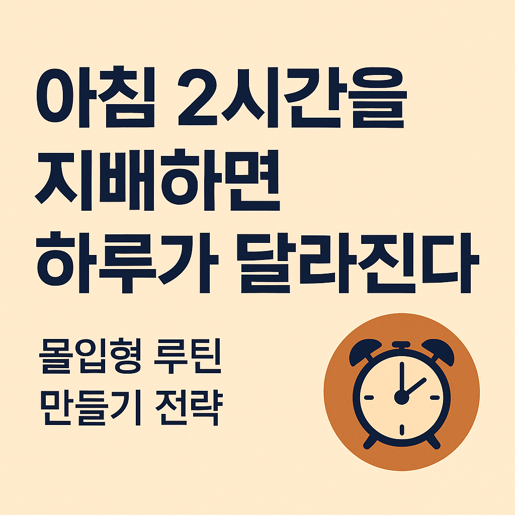 아침형 2시간 몰입 ver2