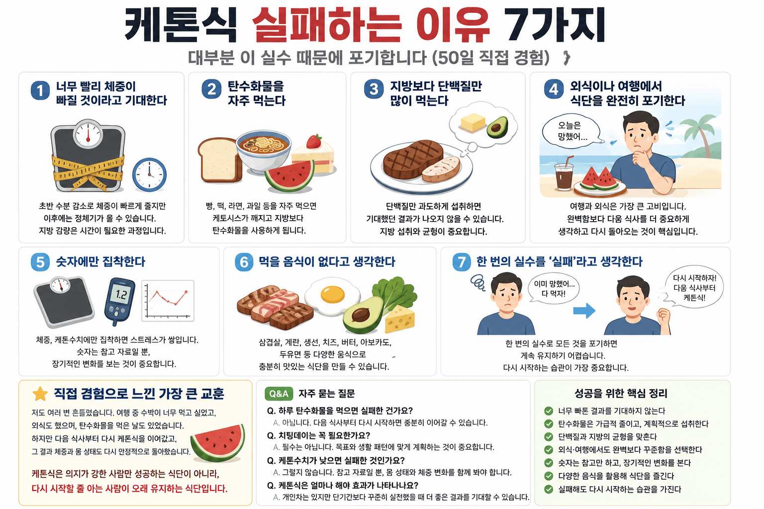 케톤식 실패하는 7가지 원인